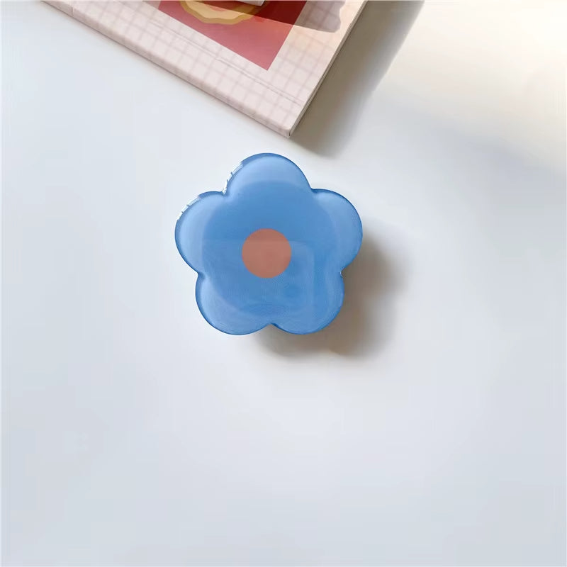 Blue Flower Acrylic Pop Socket