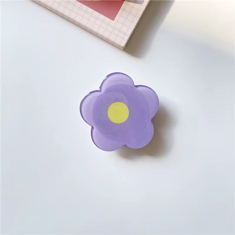Violet Flower Acrylic Pop Socket