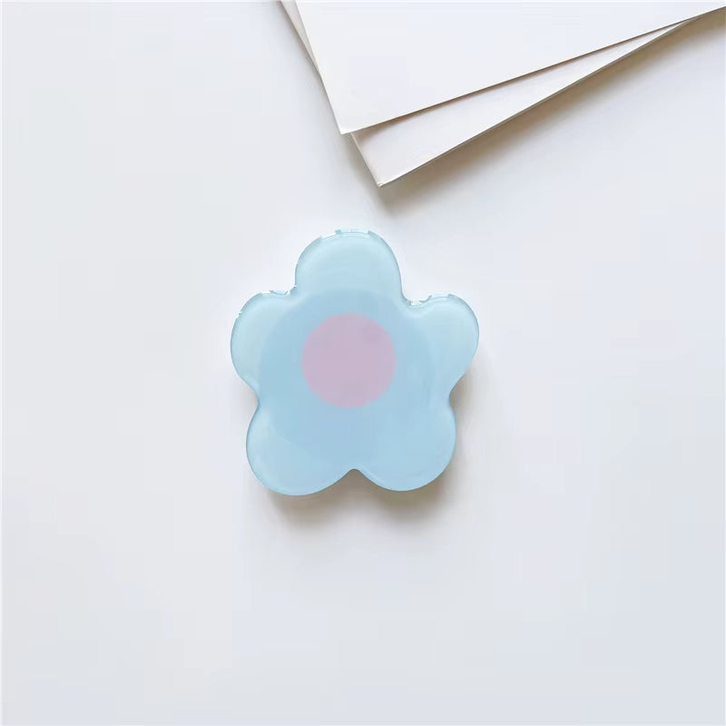 Baby Blue Flower Acrylic Pop Socket