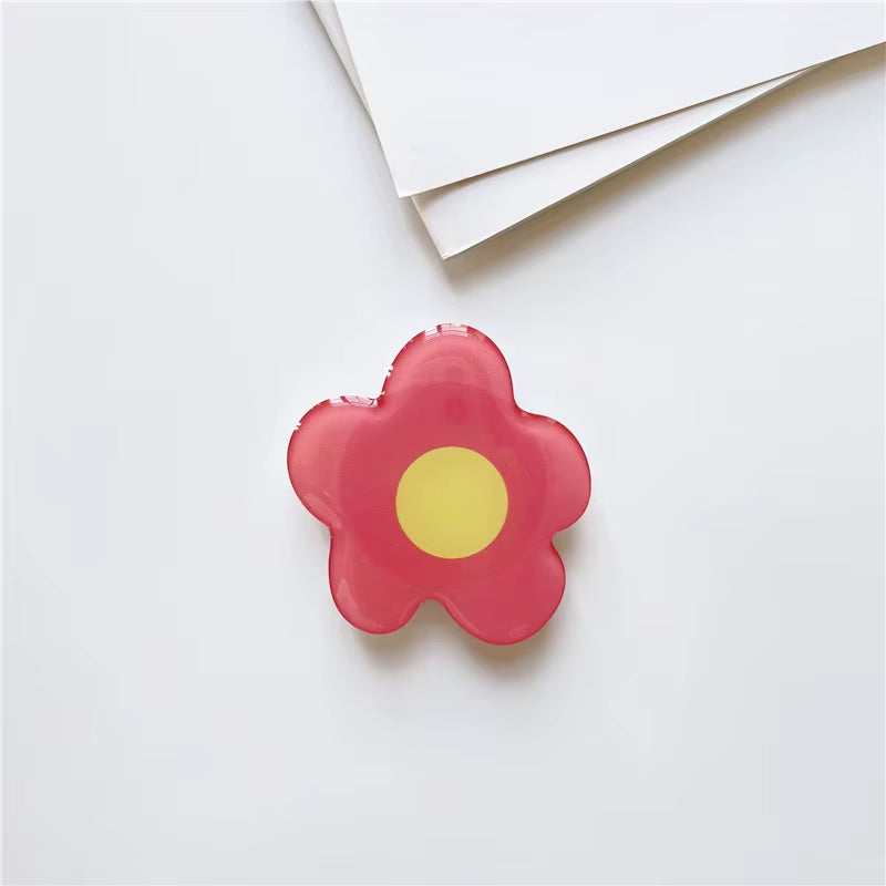 Red Flower Acrylic Pop Socket