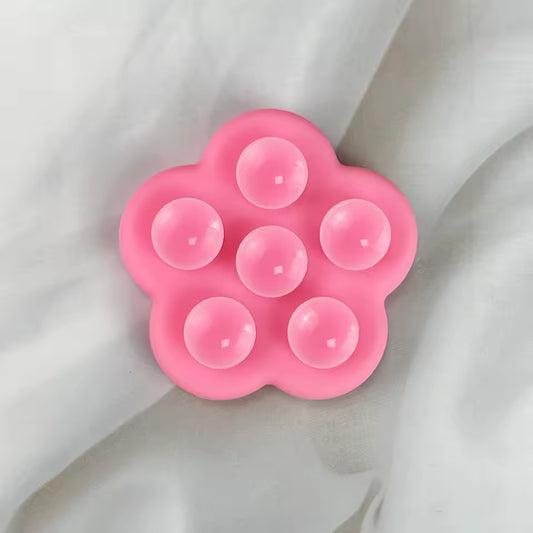 Pink Flower Suction Pop Socket