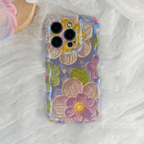 Pastel Bouquet Blue iPhone Case