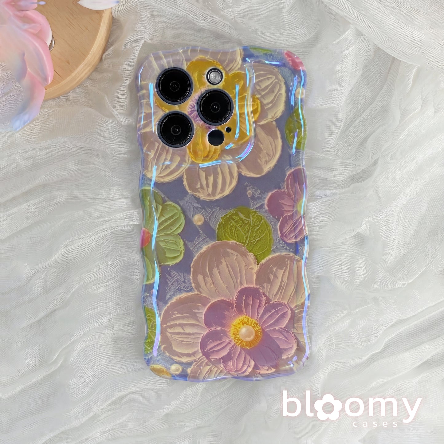 Pastel Bouquet Blue iPhone Case