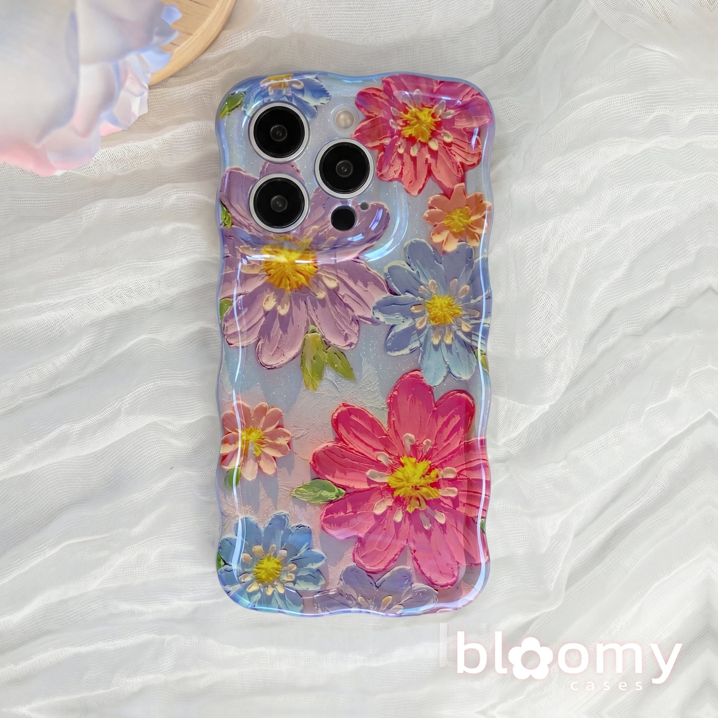 Pink & Blue Daisies iPhone Case