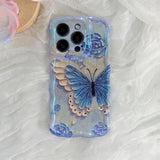 Beauty Butterfly Blue iPhone Case
