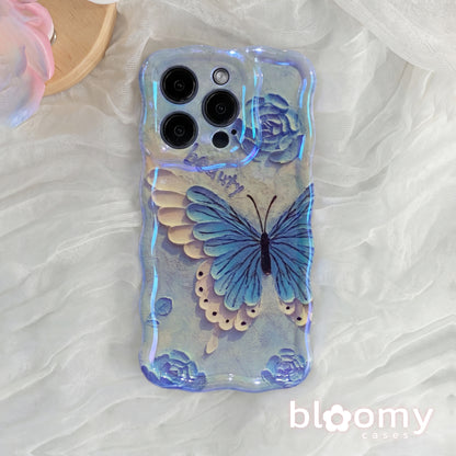 Beauty Butterfly Blue iPhone Case