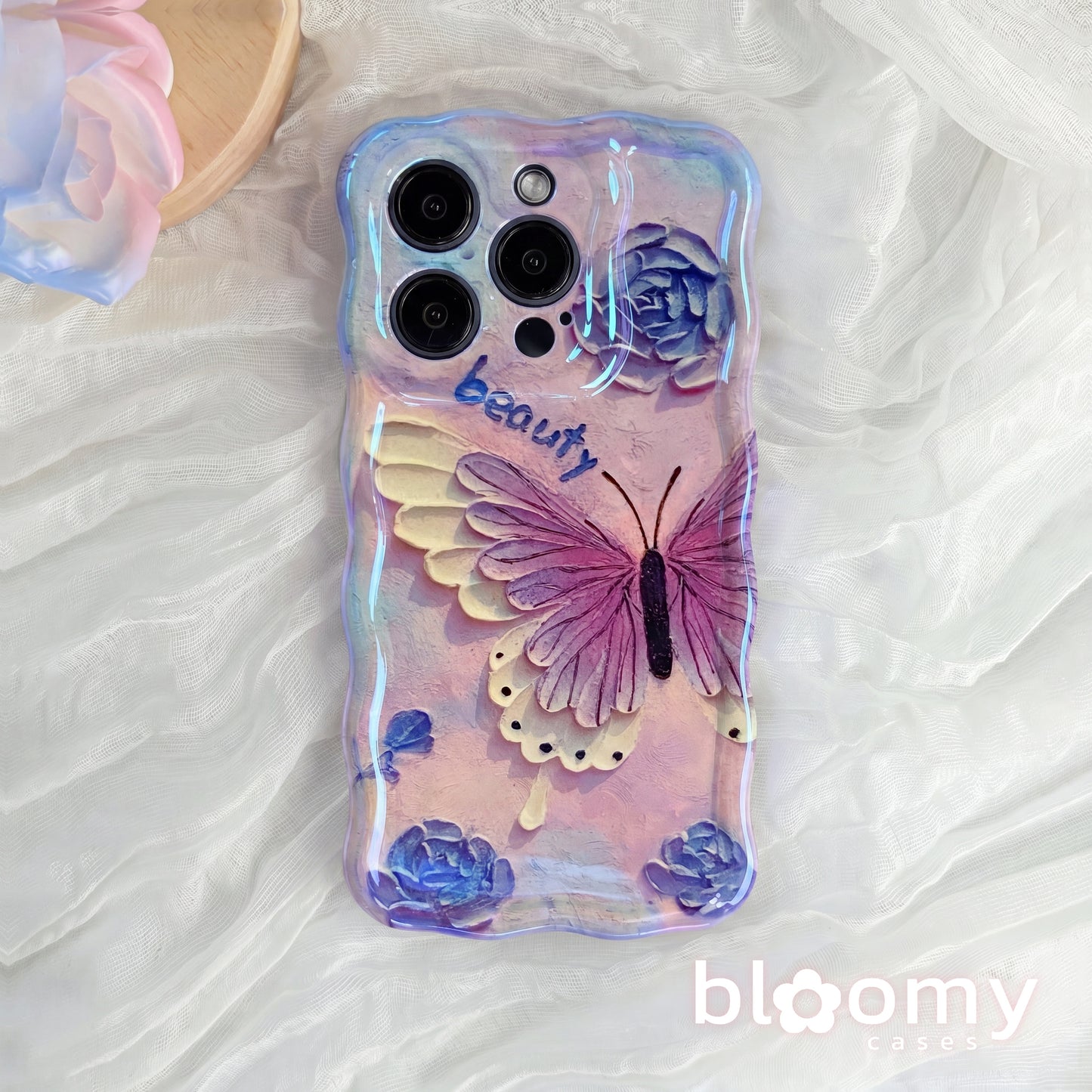 Beauty Butterfly Purple iPhone Case