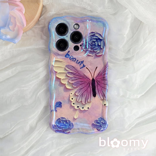 Beauty Butterfly Purple iPhone Case