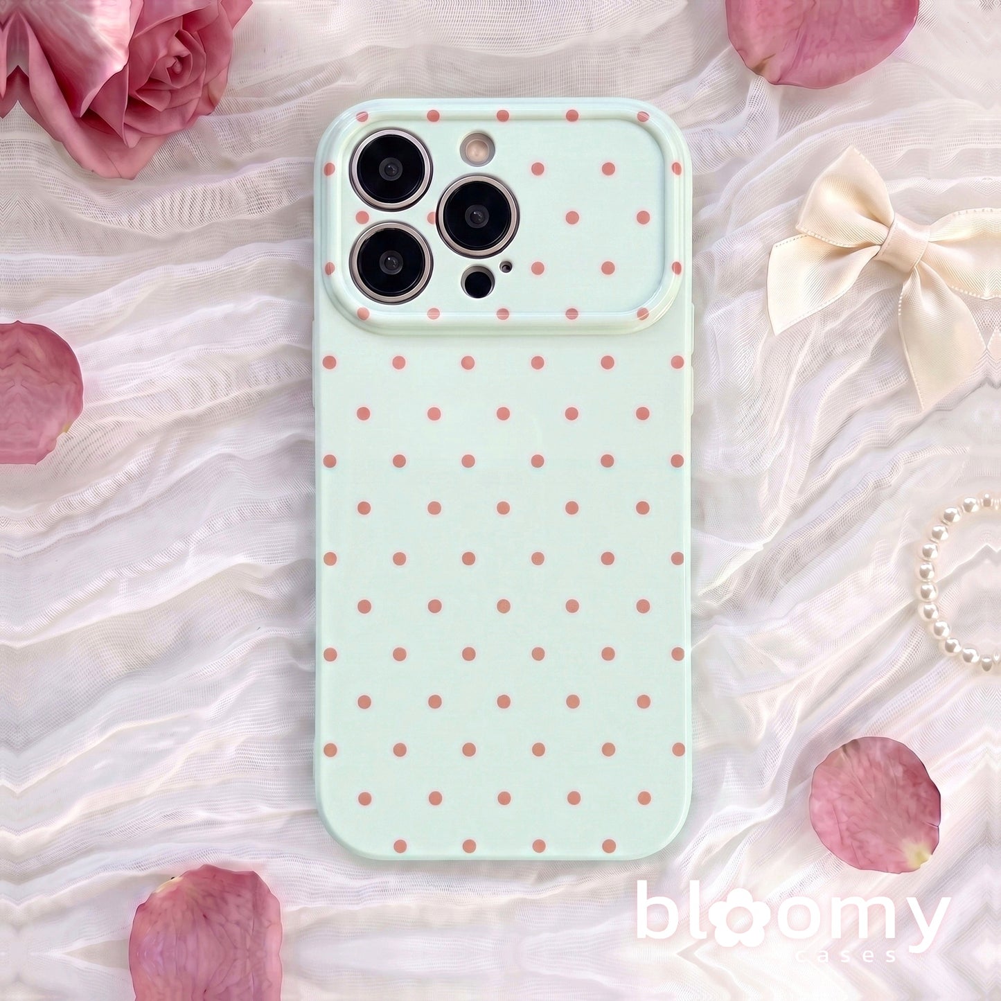 Mint Polka Dot iPhone Case - iPhone 16 series and earlier