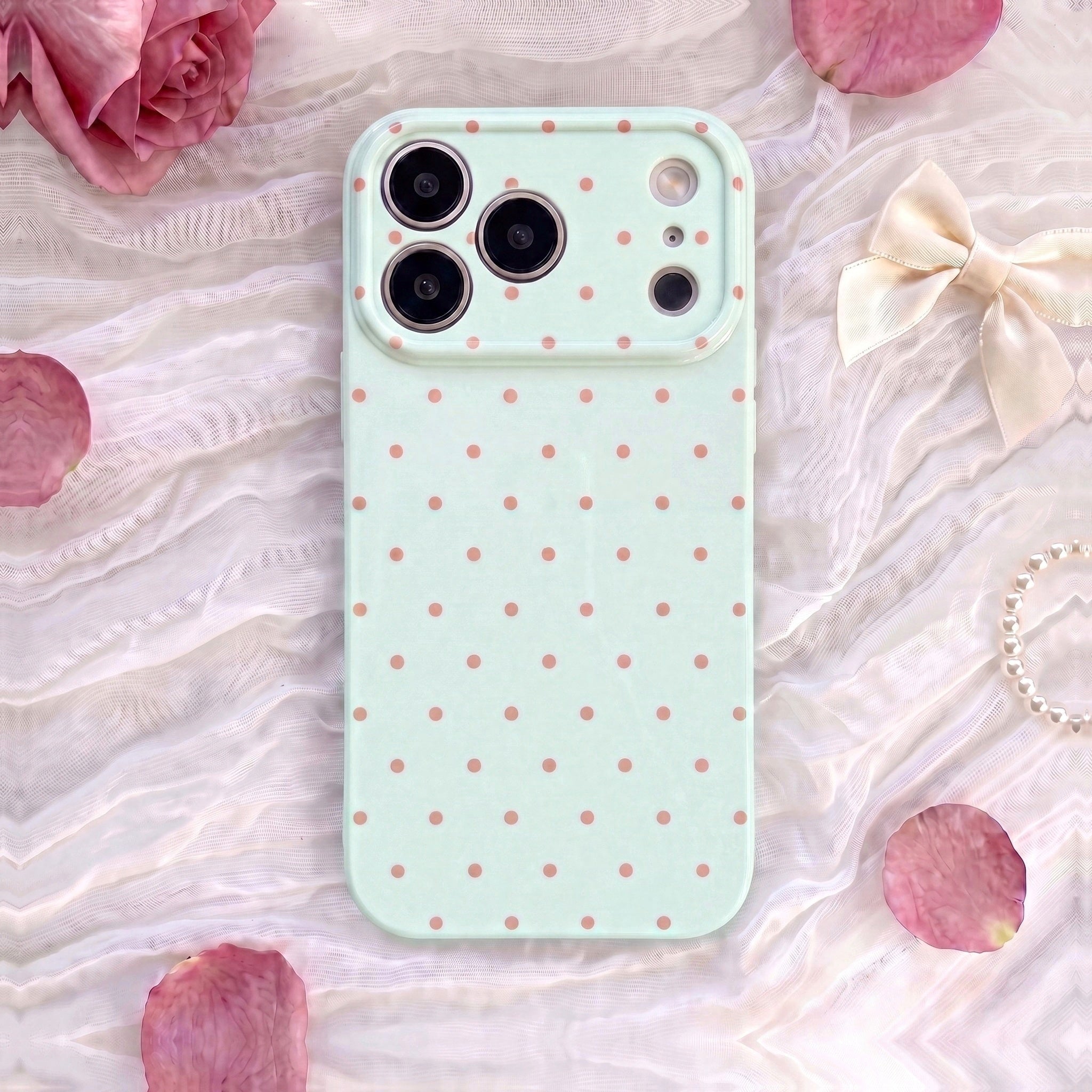Mint Polka Dot iPhone Case - iPhone 17 series