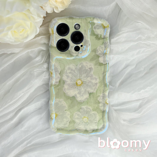 White Primrose Green iPhone Case
