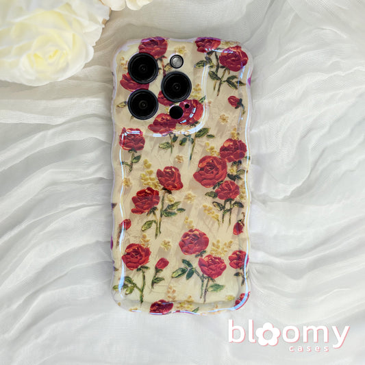 Red Roses White Hue iPhone Case