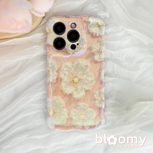 White Primrose Pink iPhone Case