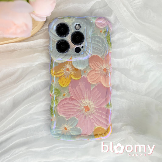 Blue & Pink Gerbera Daisies iPhone Case