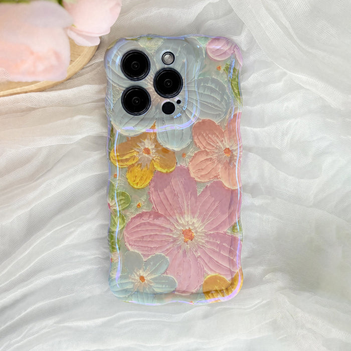 Blue & Pink Gerbera Daisies iPhone Case