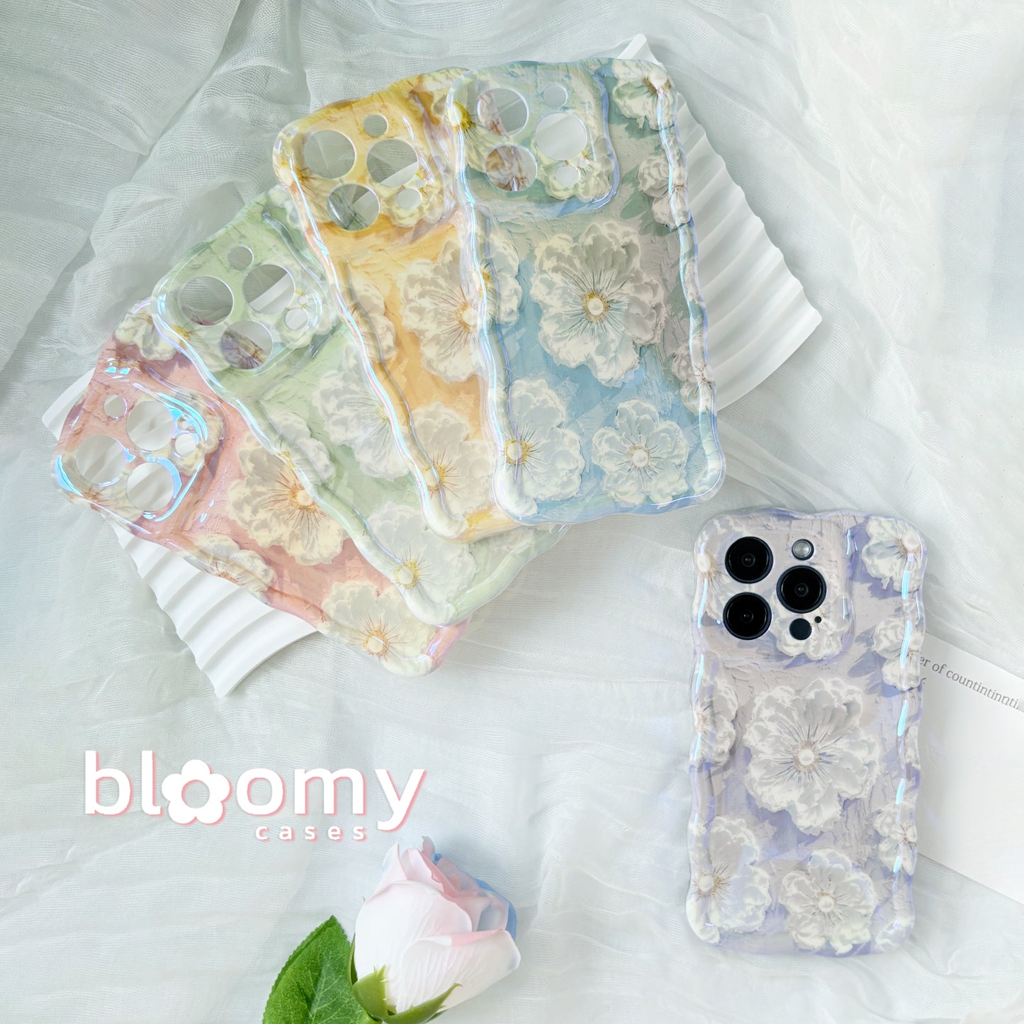 White Primrose Purple iPhone Case