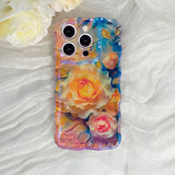 Glazed Golden Roses iPhone Case