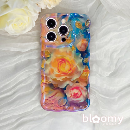 Glazed Golden Roses iPhone Case