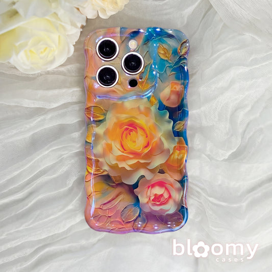 Glazed Golden Roses iPhone Case