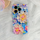 Blue Cream Bouquet iPhone Case