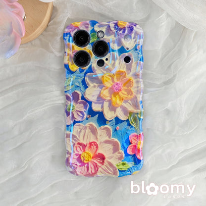 Blue Cream Bouquet iPhone Case