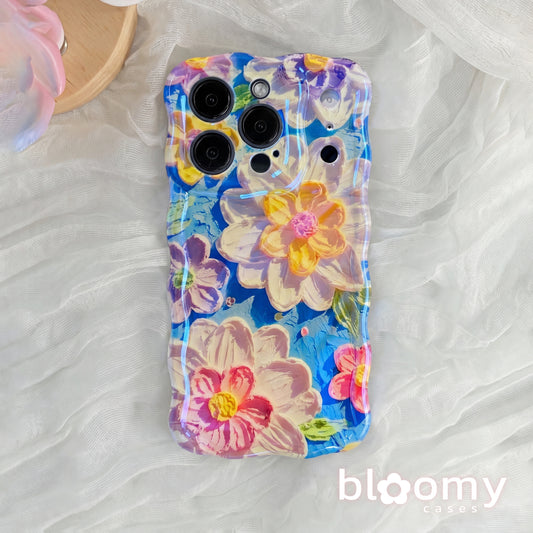 Blue Cream Bouquet iPhone Case