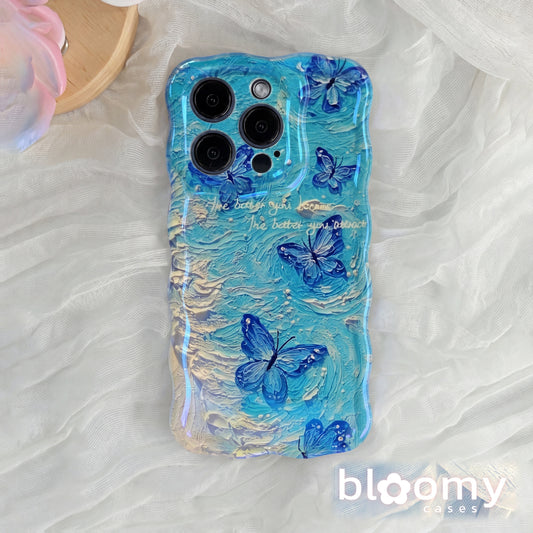 Blue Butterfly Ocean iPhone Case
