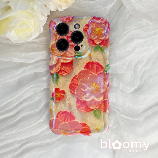 Orange & Pink Camellia iPhone-cover