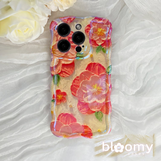 Orange & Pink Camellia iPhone Case