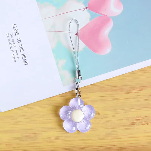 Violet Arenaria Charm floral phone strap accessory