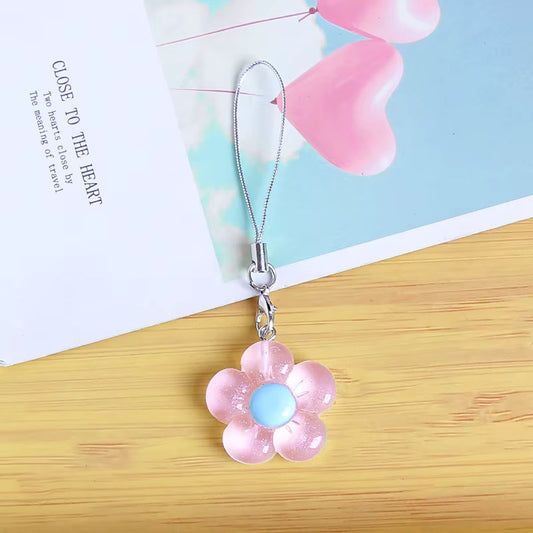 Light Pink Arenaria Charm floral phone charm strap