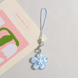 Blue Blossom Charm floral phone charm and flower phone strap