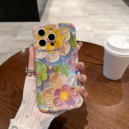 Pastel Bouquet Blue iPhone Case in hand