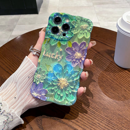 Lucky Garden Green iPhone Case in hand