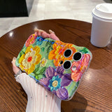 Zinnias Flower Garden iPhone Case with floral design