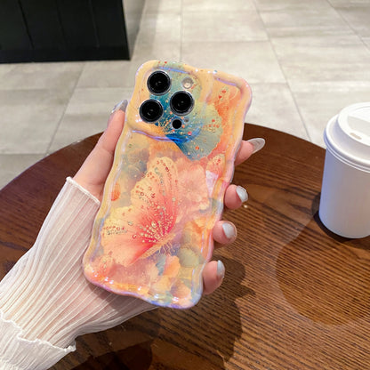 Apricot Butterfly iPhone Case in hand