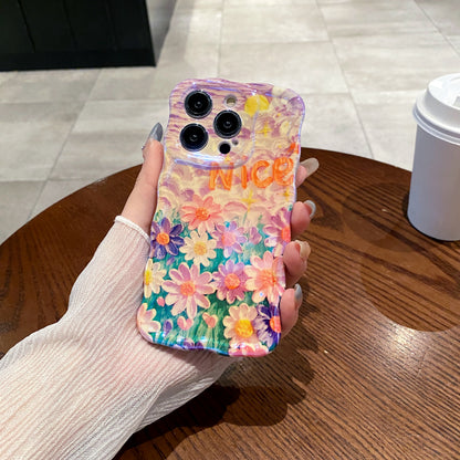Nice Daisy Meadow iPhone Case in hand