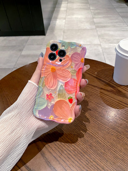 Berry Blossom Pink iPhone Case in hand