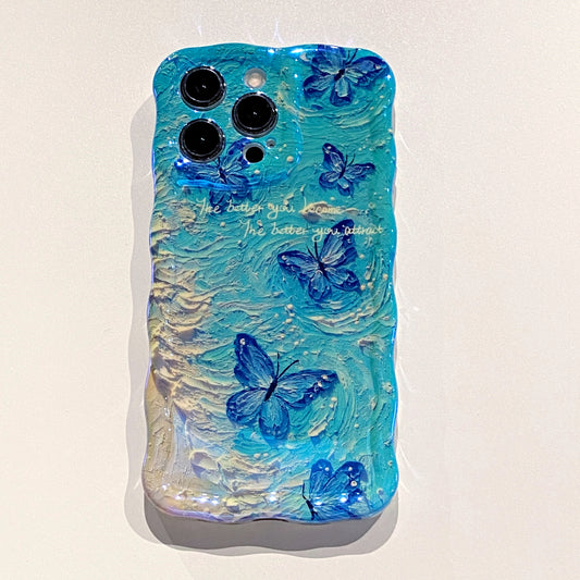 Blue Butterfly Ocean iPhone Case with nature design