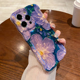 Monet Garden Purple iPhone Case in hand