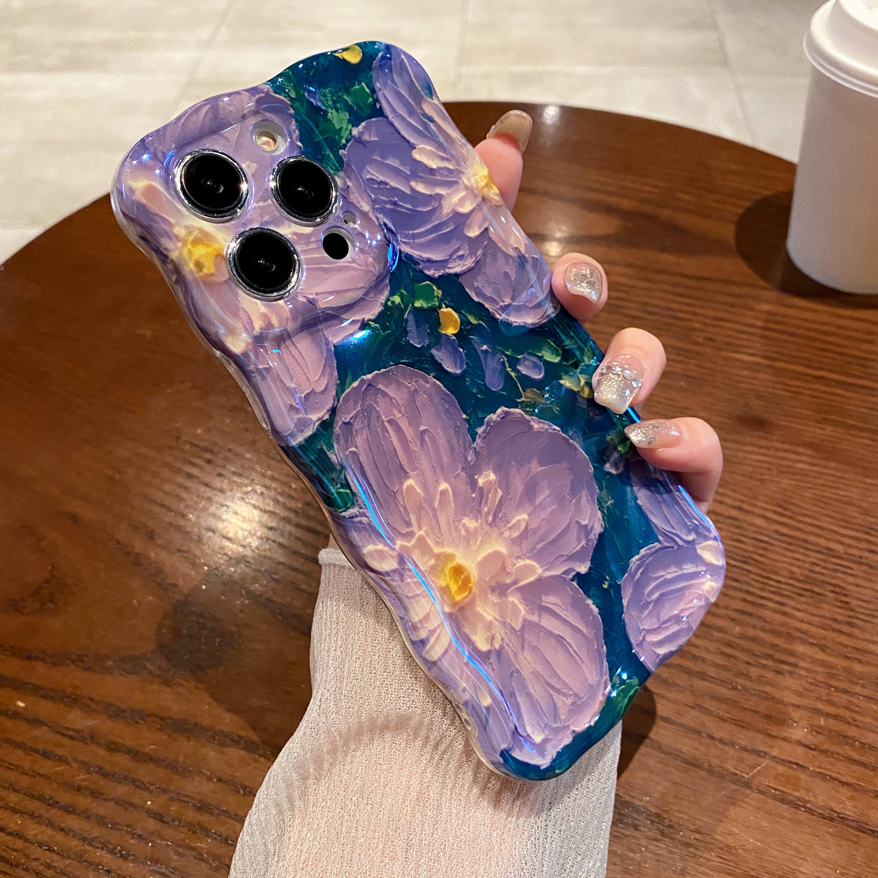 Monet Garden Purple iPhone Case in hand