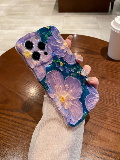 Monet Garden Purple iPhone Case in hand