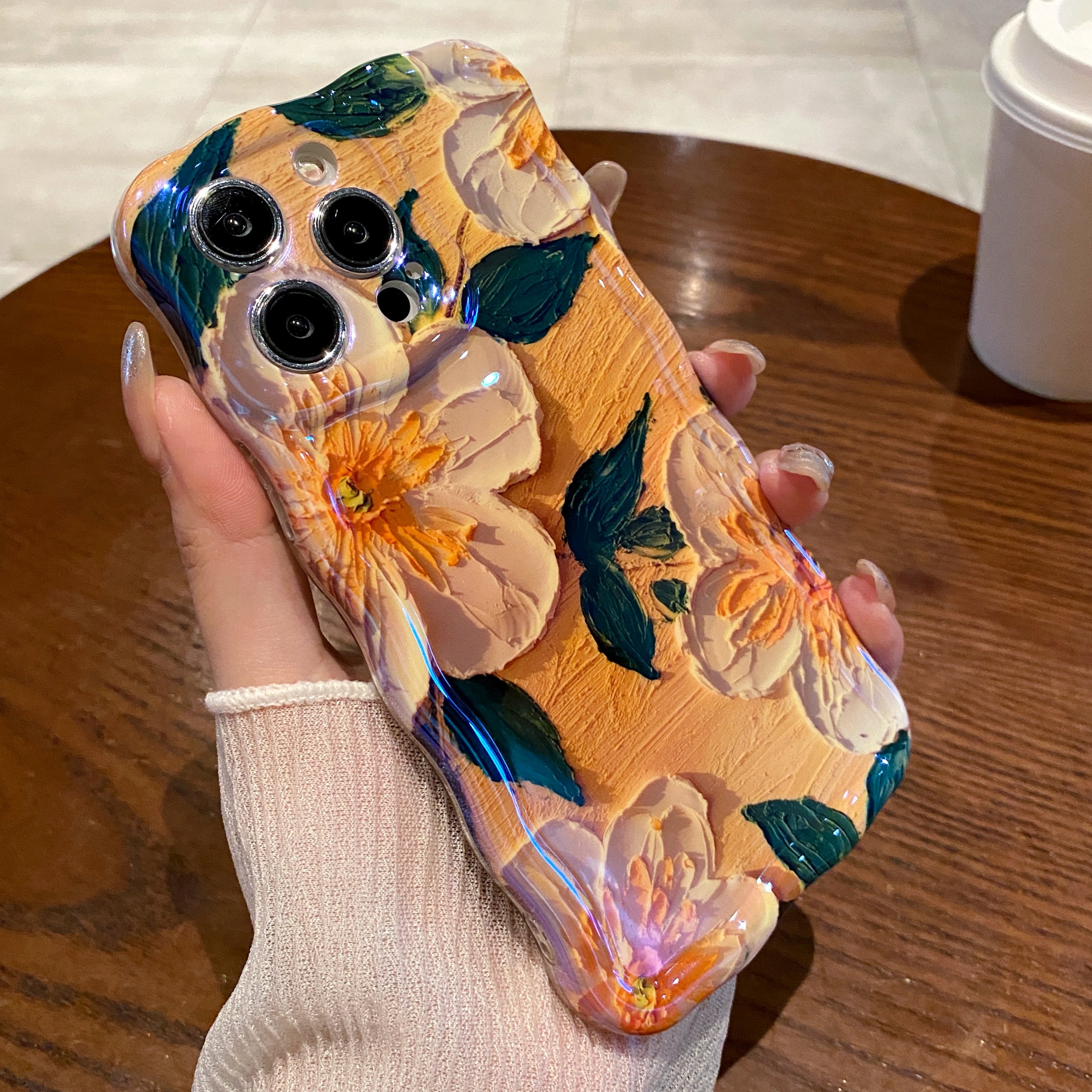 Golden Hour Peonies iPhone Case in hand