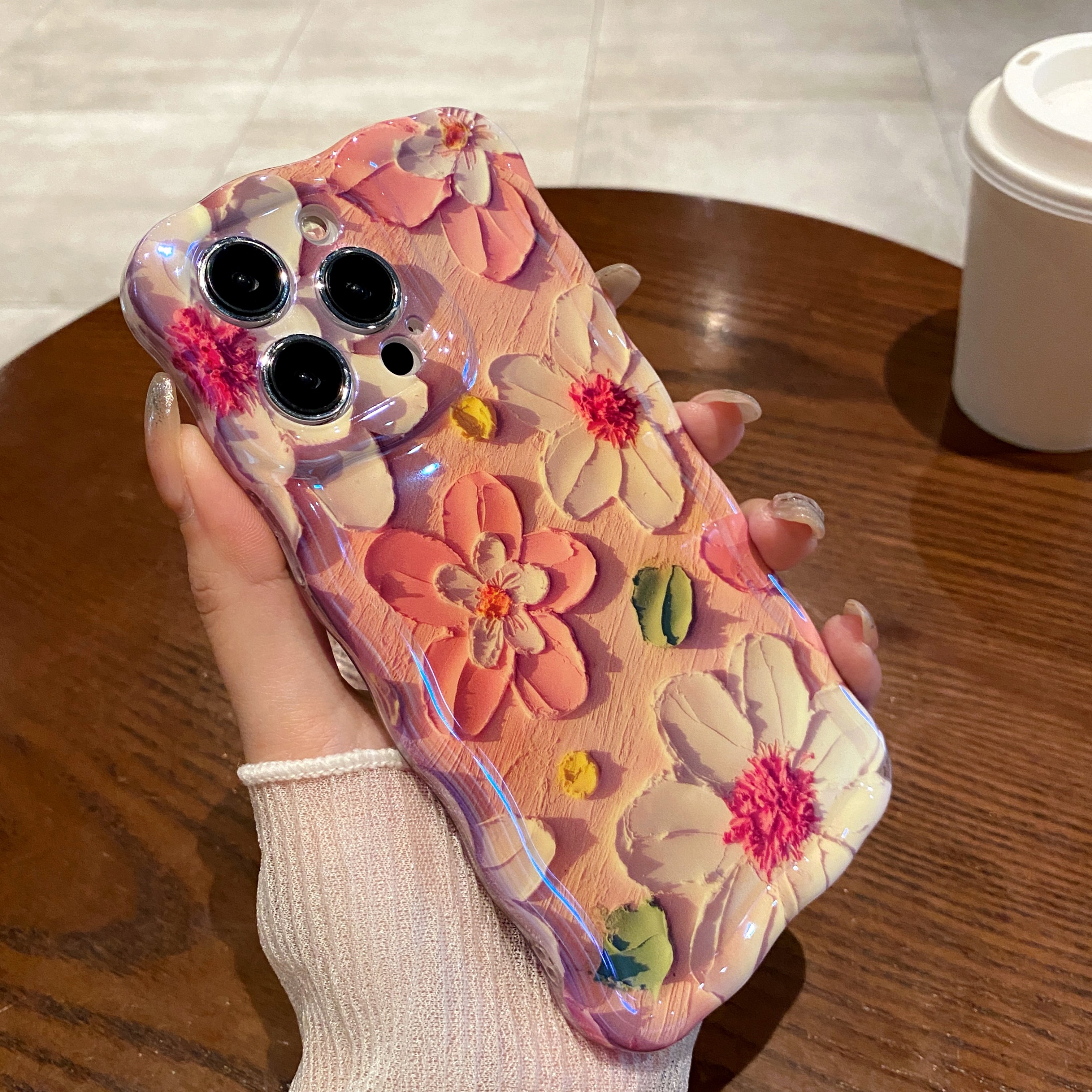 Peach Blossom Breeze iPhone Case in hand