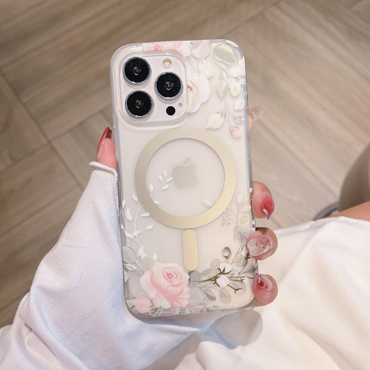 Soft Pink Rose iPhone Case with floral iPhone design