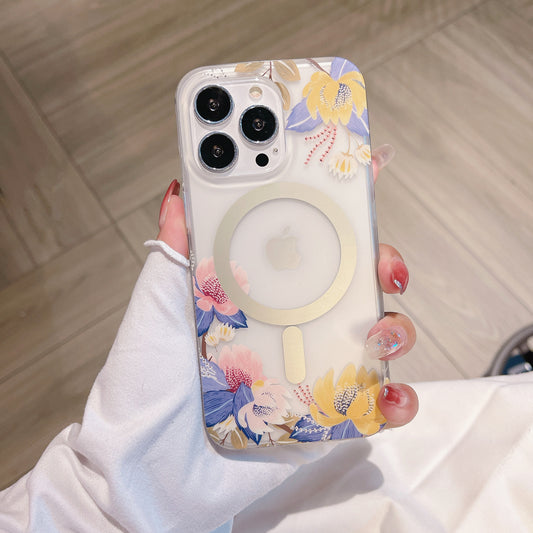 Pink & Yellow Anemone iPhone Case floral phone design
