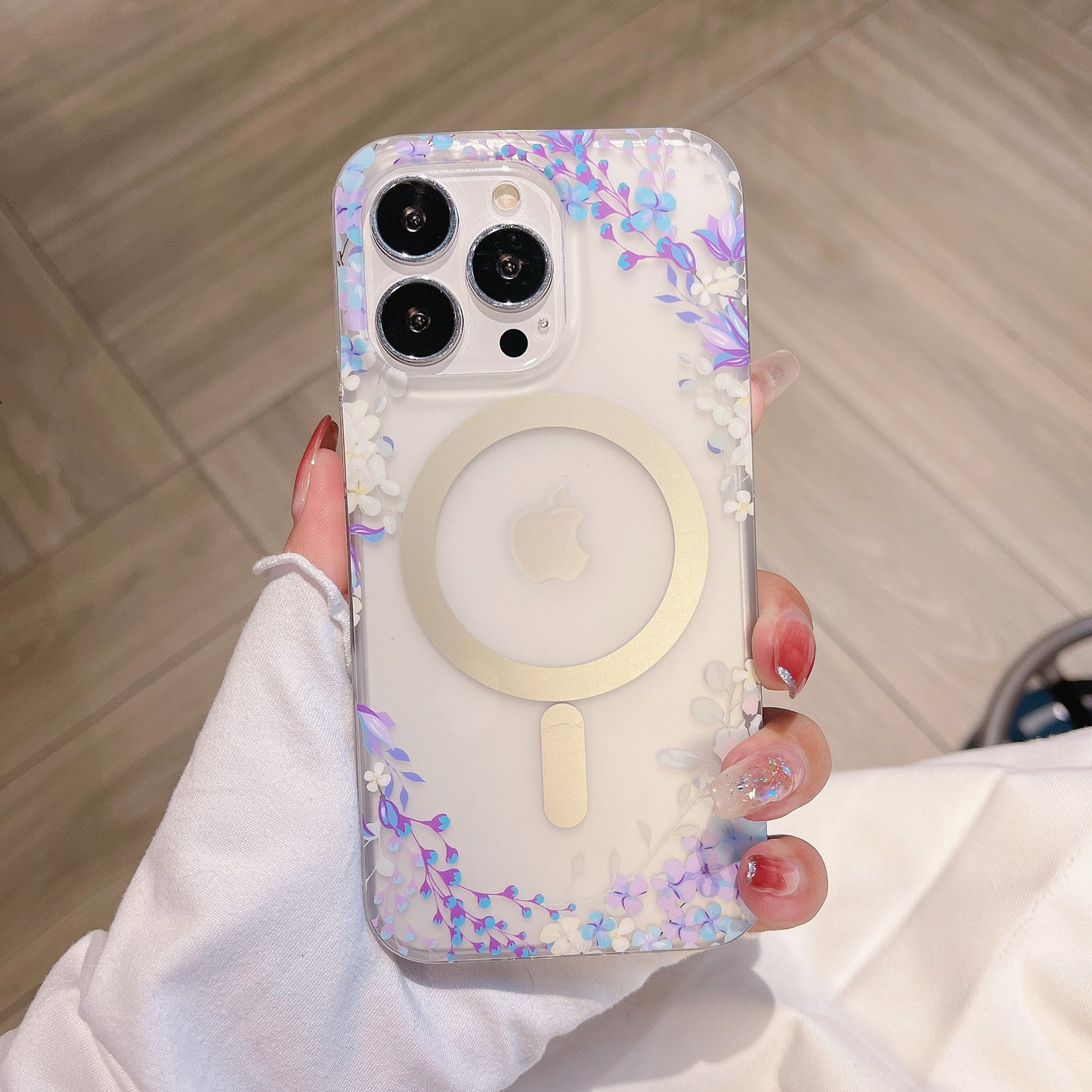Wisteria Vines iPhone Case with floral botanical design