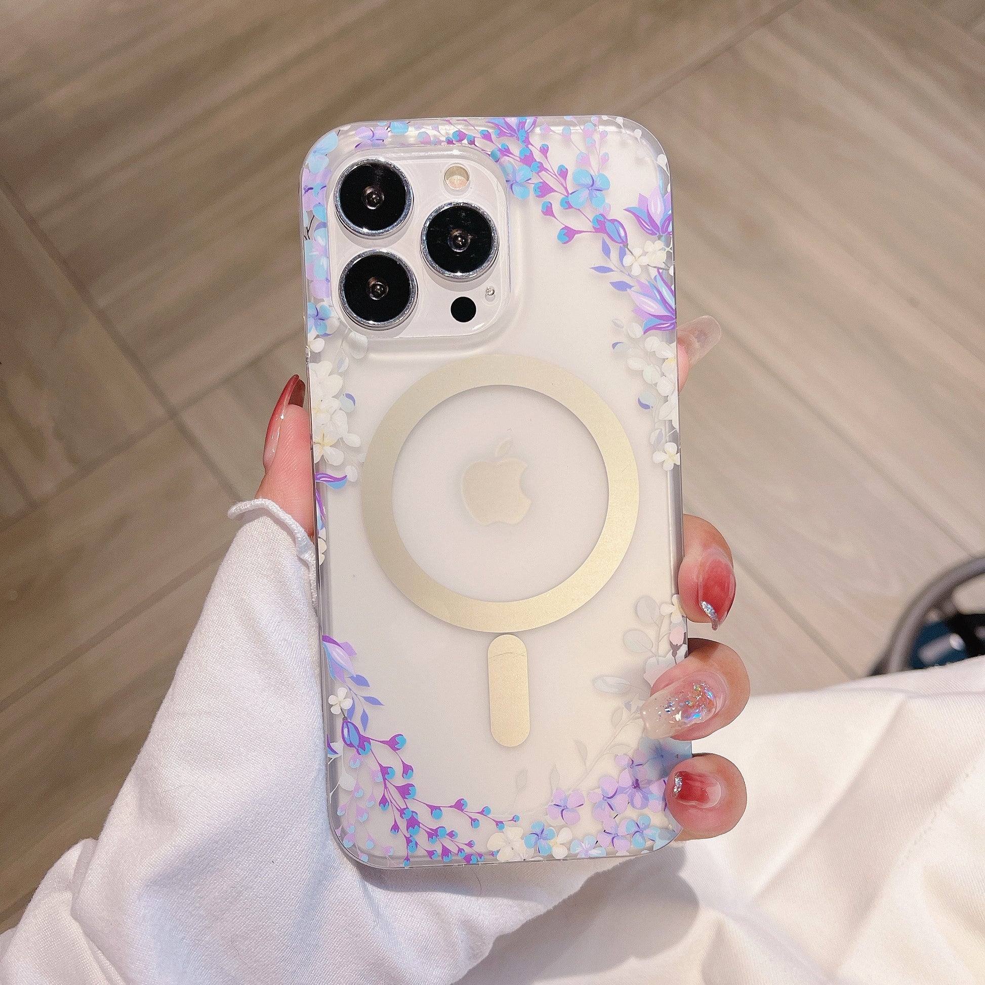 Wisteria Vines iPhone Case with floral botanical design