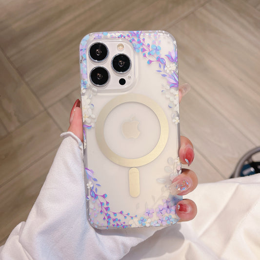 Wisteria Vines iPhone Case with floral botanical design