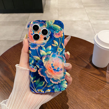 Midnight Peony Vines iPhone Case in hand